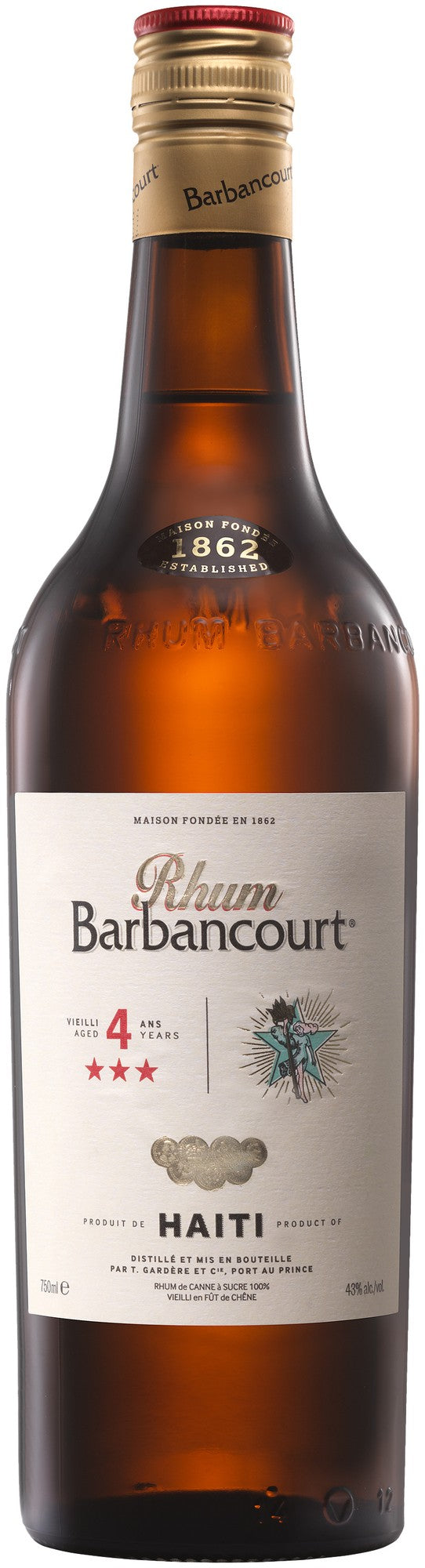 BARBANCOURT 3 STAR 4 YR RUM HAITI 750ML