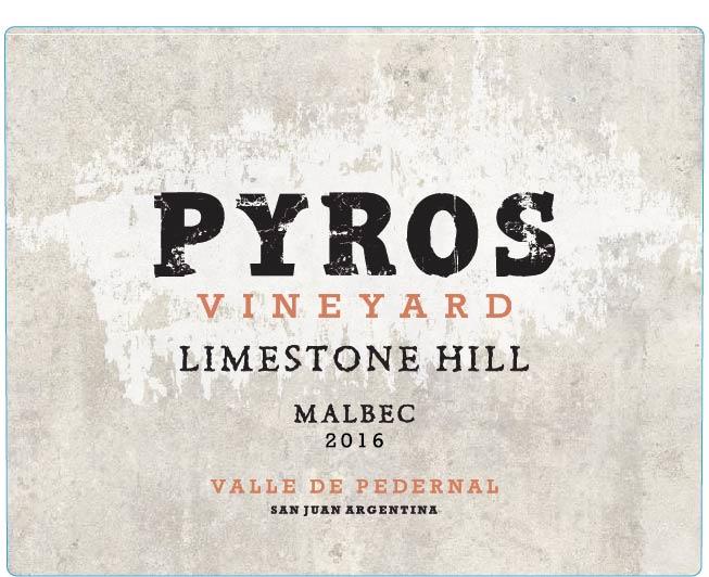 Pyros Malbec Limestone Hill Valle Del Pedernal