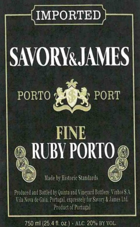 Savory & James Fine Tawny Porto