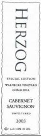 Herzog Wine Cellars Special Edition Cabernet Sauvignon Warnecke Vineyard Chalk Hill