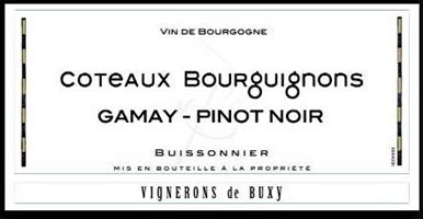 Cave des Vignerons de Buxy Coteaux Bourguignons Buissonnier Rouge