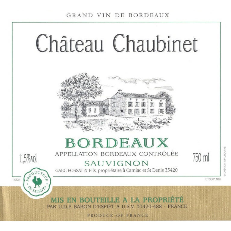 Château Chaubinet Bordeaux Blanc
