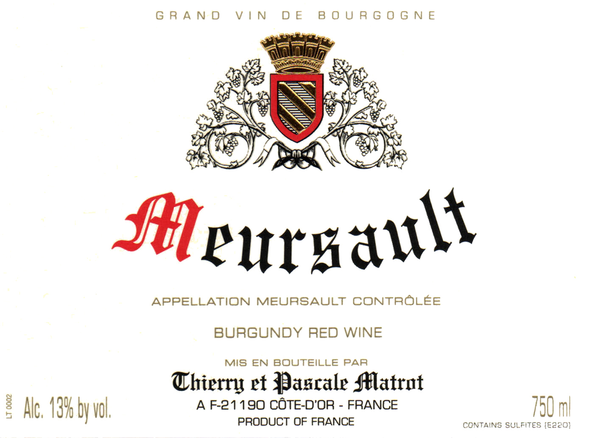 Thierry et Pascale Matrot Meursault Rouge