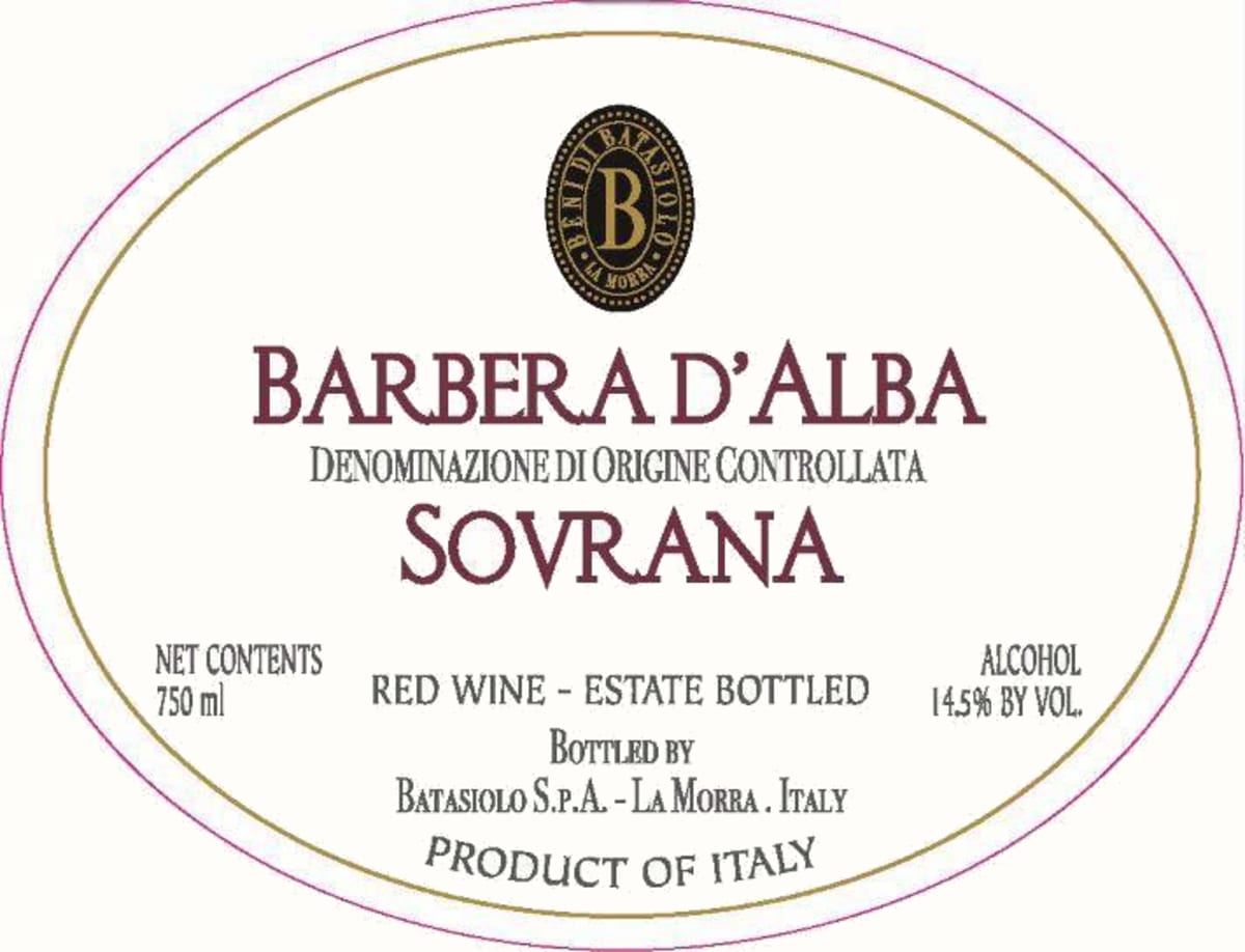 Beni di Batasiolo Barbera d'Alba Sovrana