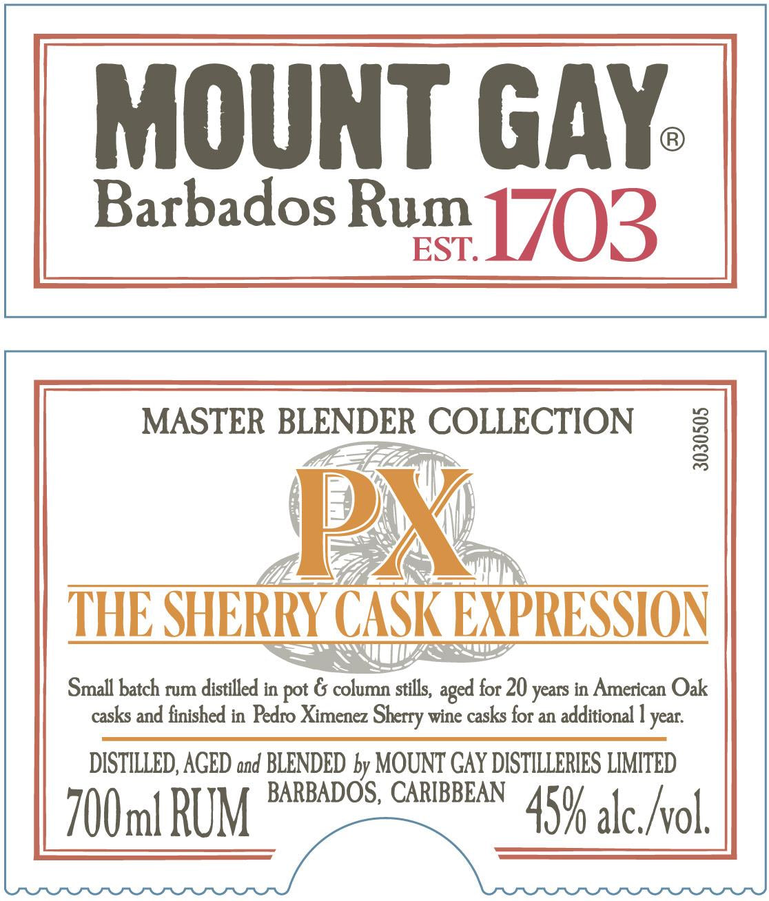 Mount Gay Master Blender Collection PX The Sherry Cask Expression Rum