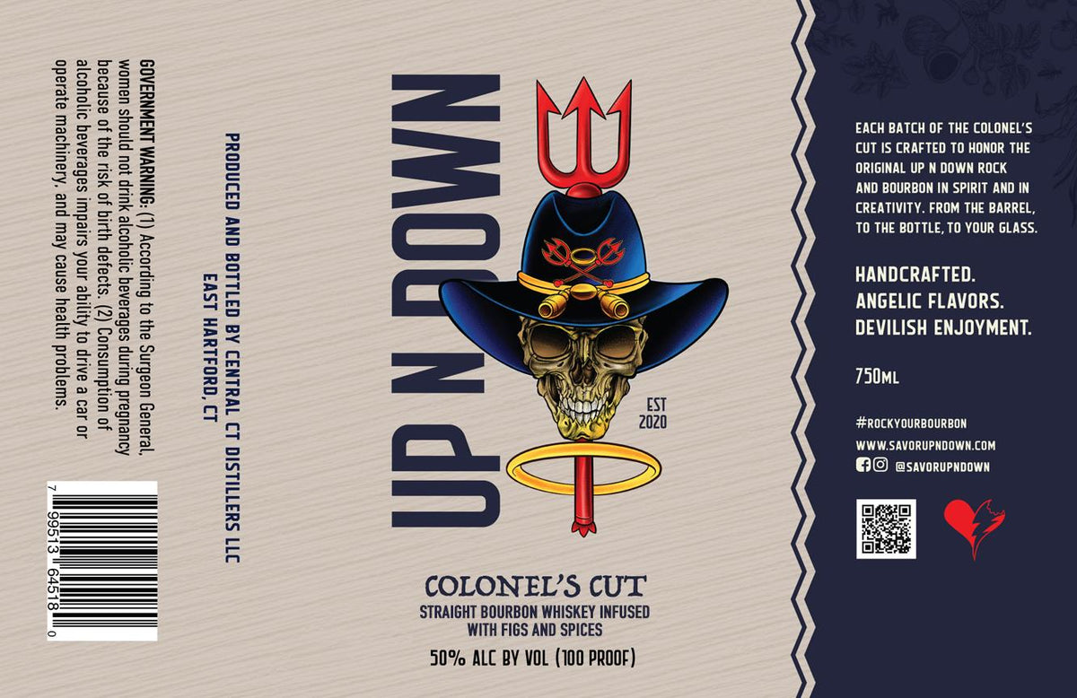 Up n' Down Colonel's Cut Straight Bourbon Whiskey 100 Proof