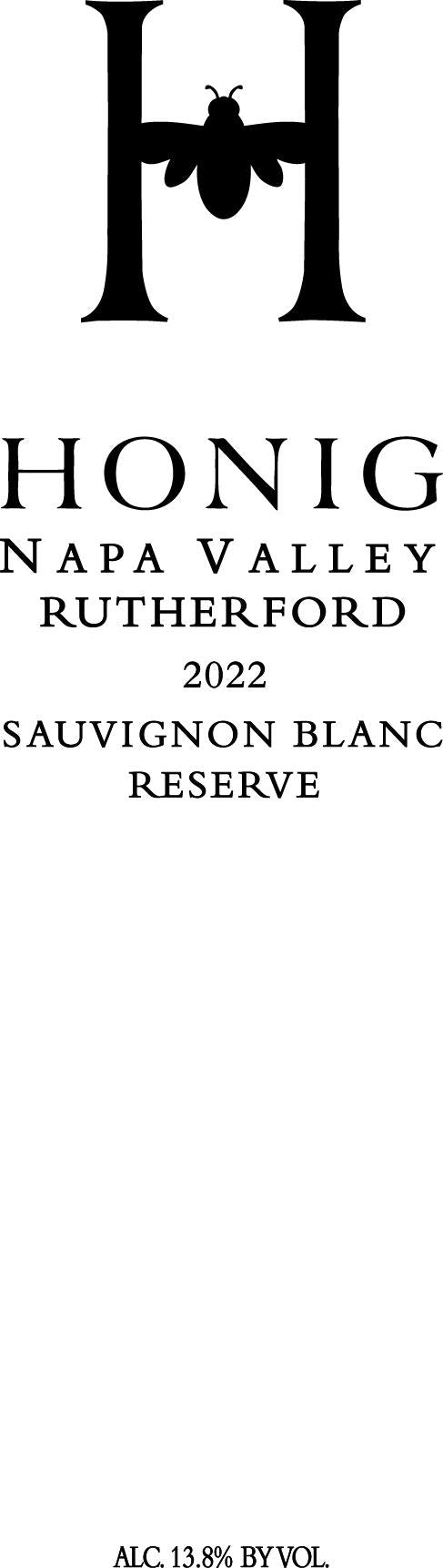 Honig Sauvignon Blanc Reserve Rutherford