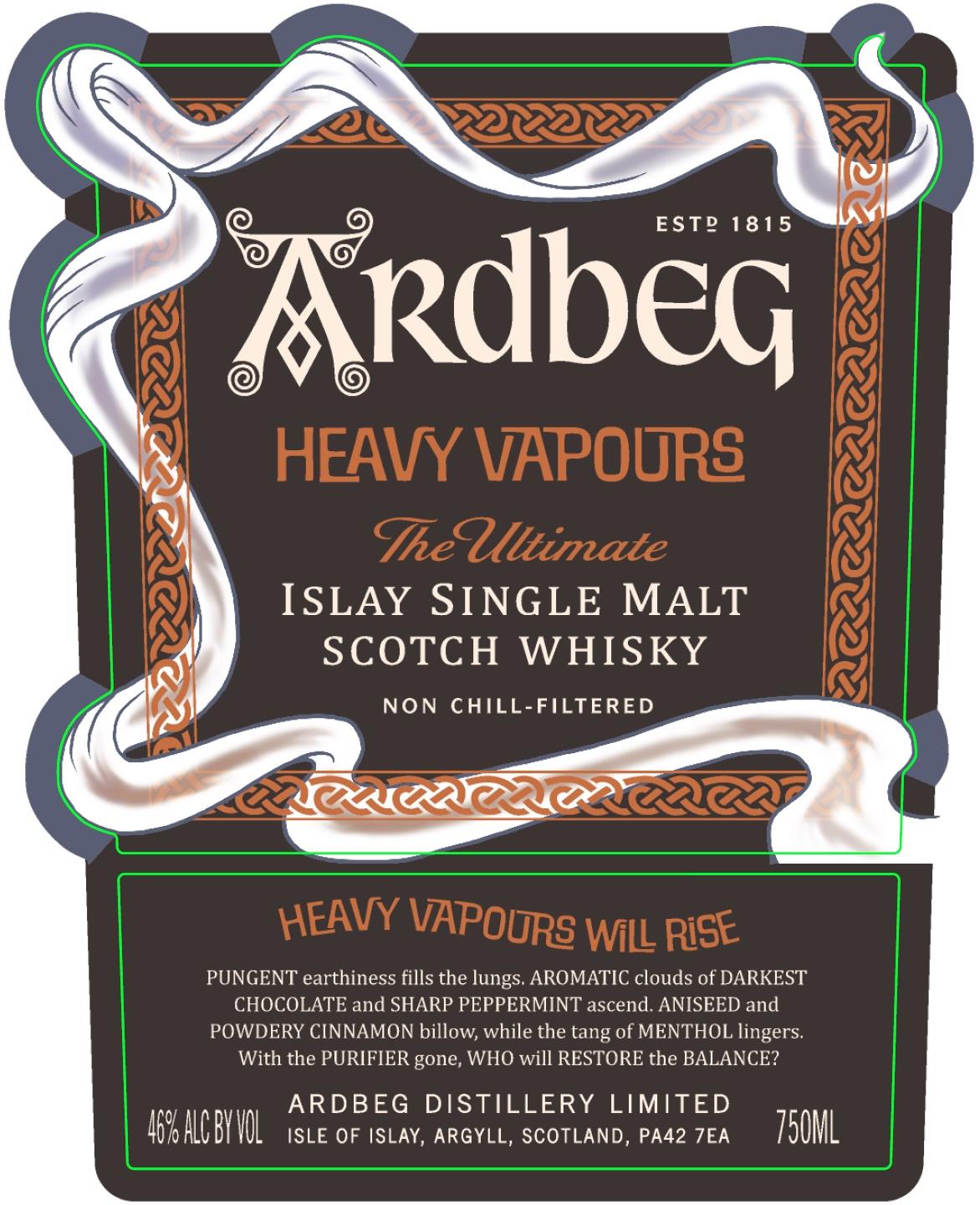 Ardbeg Distillery Heavy Vapours The Ultimate Islay Single Malt Scotch 92 Proof