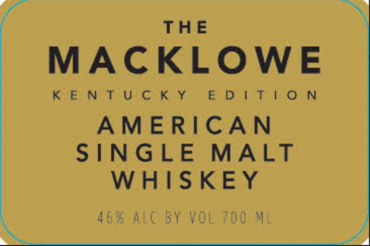 The Macklowe 4 Years Old Small Batch American Single Malt Whiskey Kentucky Edition (Gold Label)