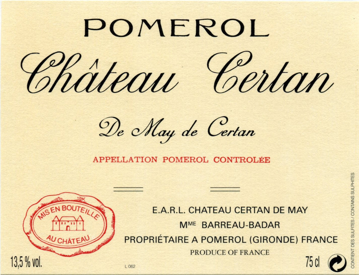 Château Certan de May de Certan Pomerol