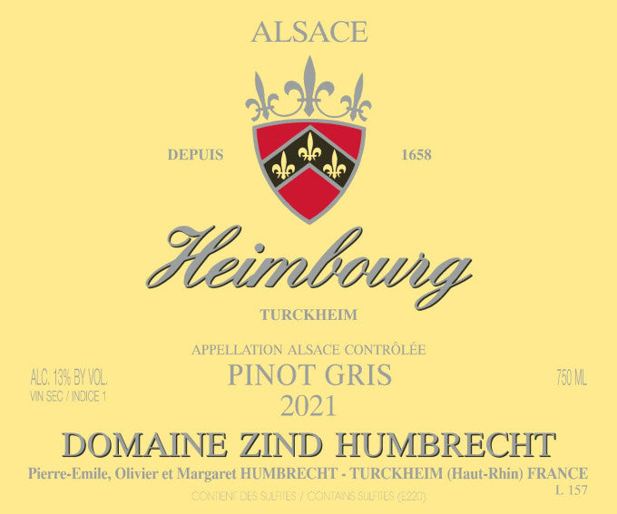 Domaine Zind-Humbrecht Alsace Pinot Gris Heimbourg