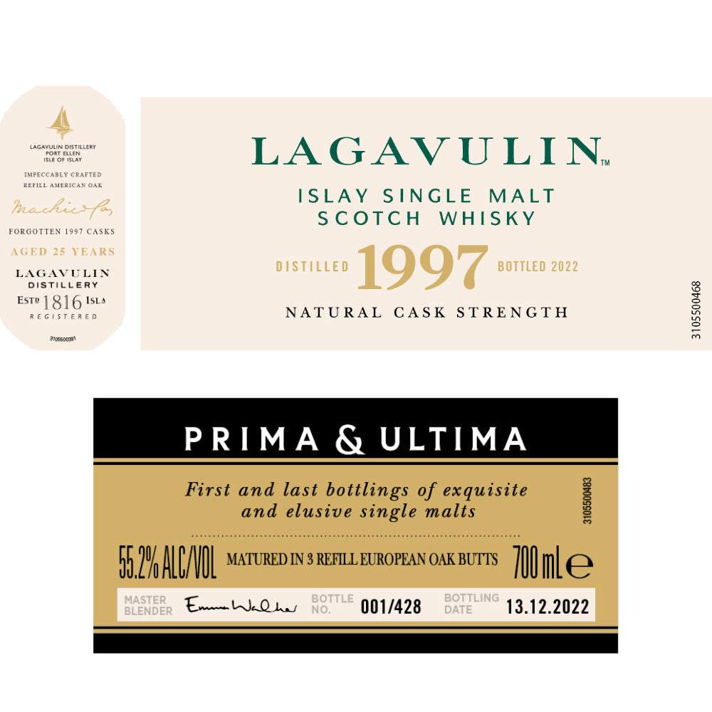 Lagavulin 25 Years Old 1997 Prima & Ultima Natural Cask Strength Islay Single Malt Scotch Whisky 101.4 Proof