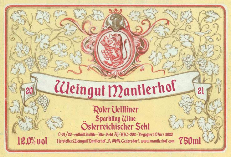 Mantlerhof Niederosterreich Brut Roter Veltliner Osterreichischer Sekt