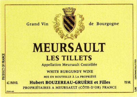 Domaine Hubert Bouzereau-Gruere & Filles Meursault Les Tillets