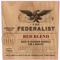 The Federalist Bourbon Barrels Aged Red Blend Mendocino County