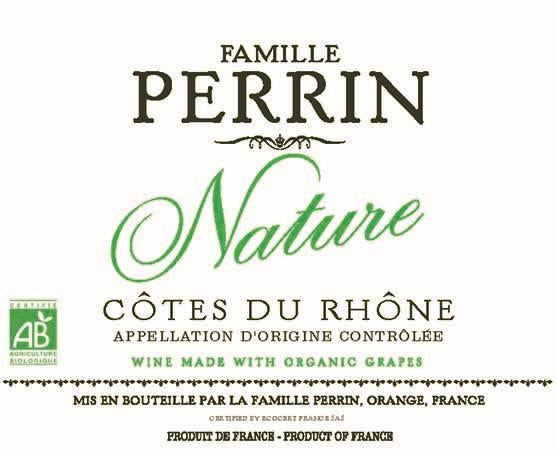 Famille Perrin Côtes du Rhône Nature Blanc