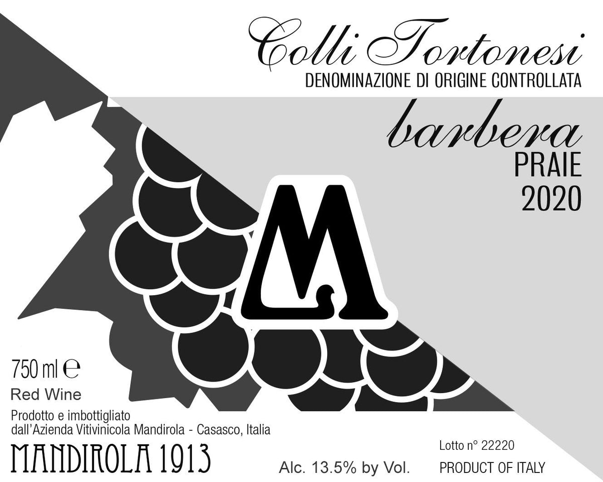 Mandirola 1913 Colli Tortonesi Barbera Praie