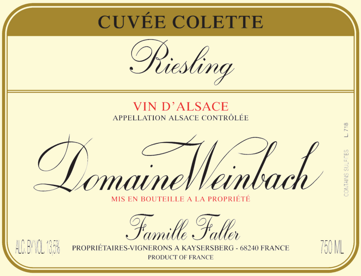 Domaine Weinbach Vin d'Alsace Riesling Cuveé Colette