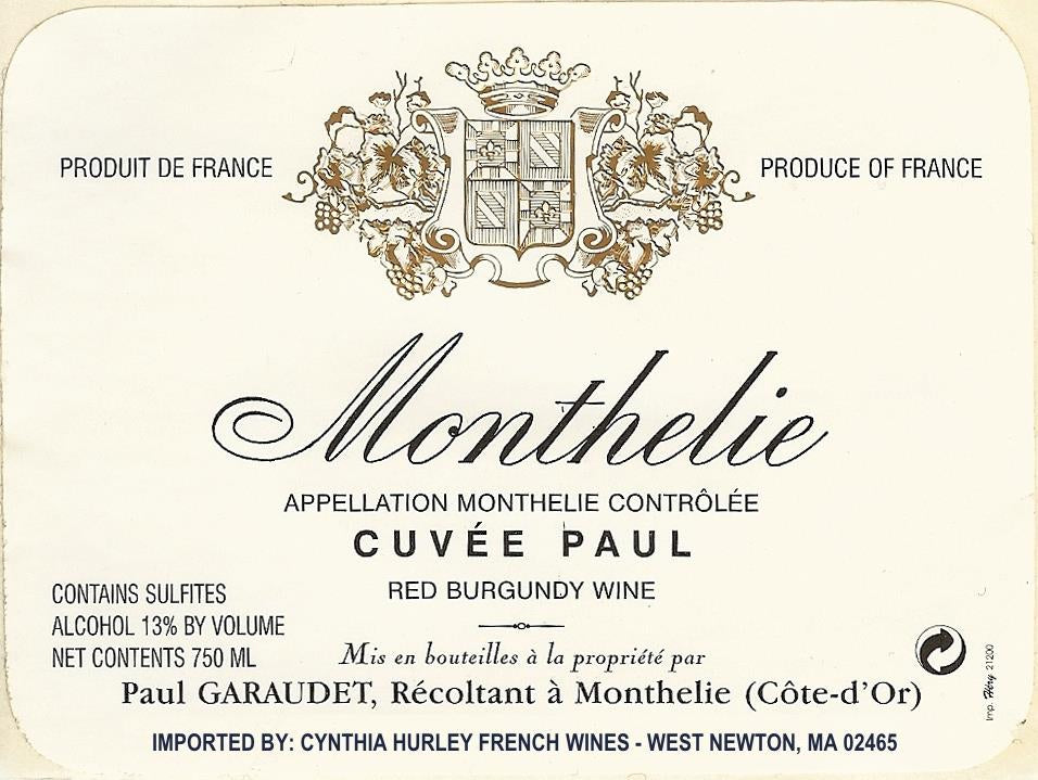 Domain Paul Garaudet Monthélie Cuvée Paul