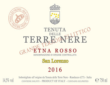 Tenuta delle Terre Nere Etna Rosso San Lorenzo Vecchie Vigne