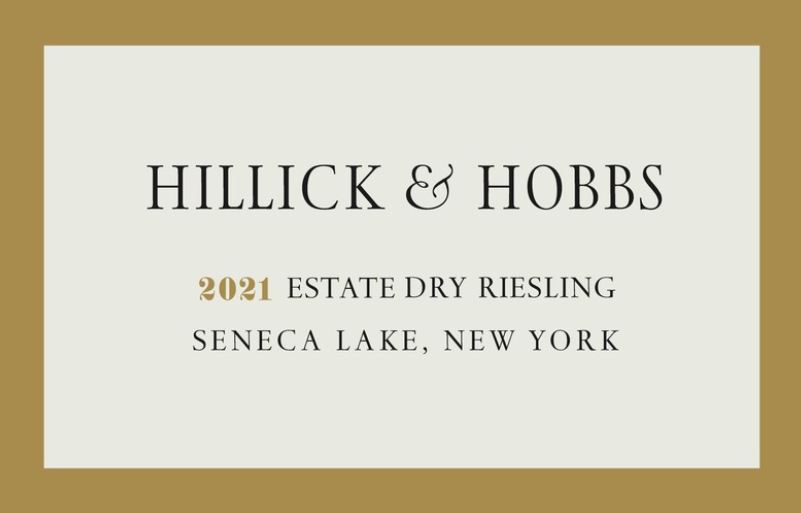 Hillick & Hobbs Riesling Dry Estate Seneca Lake