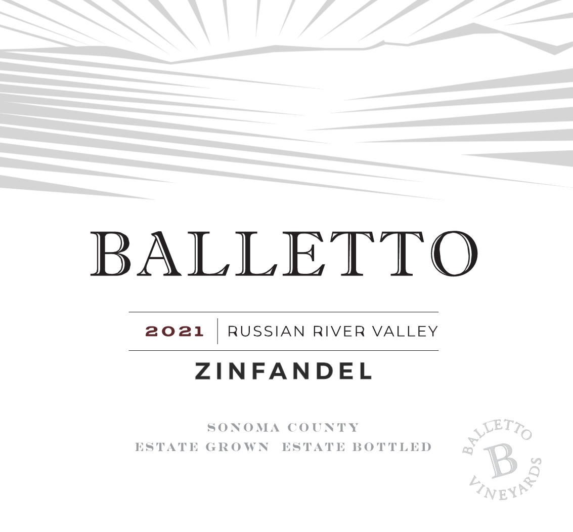 Balletto Zinfandel Estate Grown Russian River Valley
