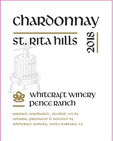 Whitcraft Wines Chardonnay Pence Ranch Sta. Rita Hills
