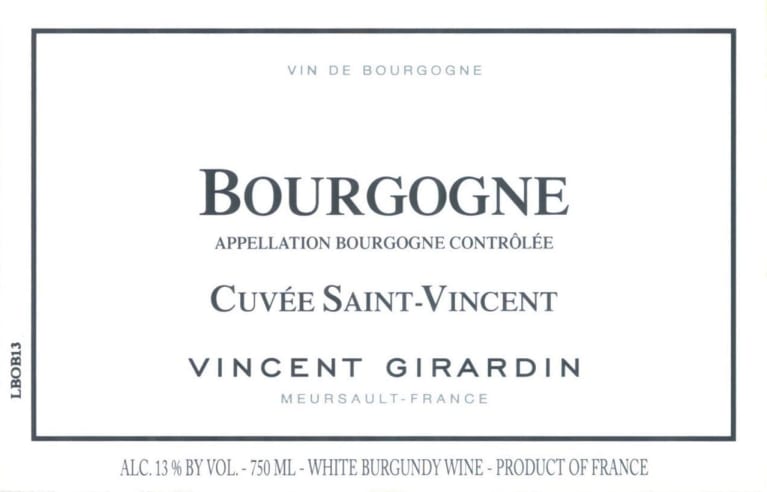 Maison Vincent Girardin Bourgogne Cuvée Saint-Vincent Blanc