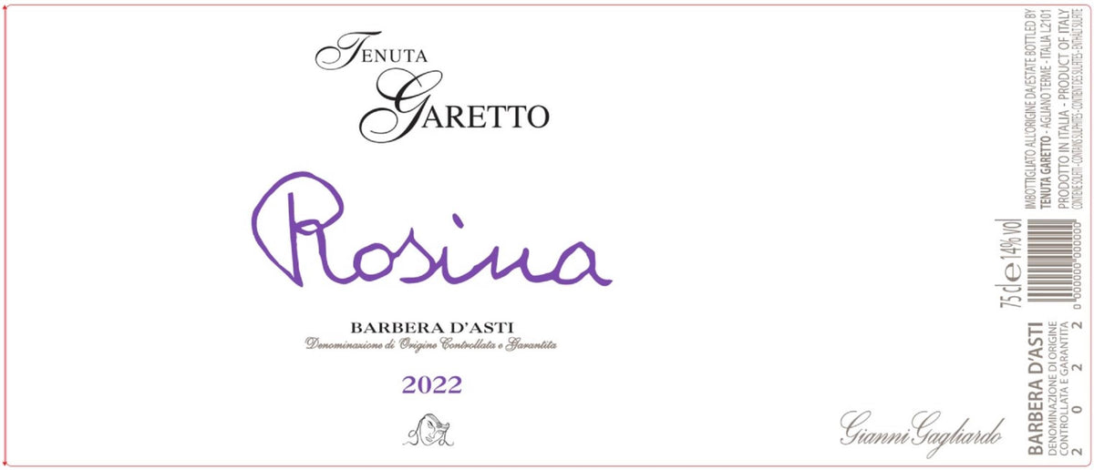Tenuta Garetto Barbera d'Asti Rosina