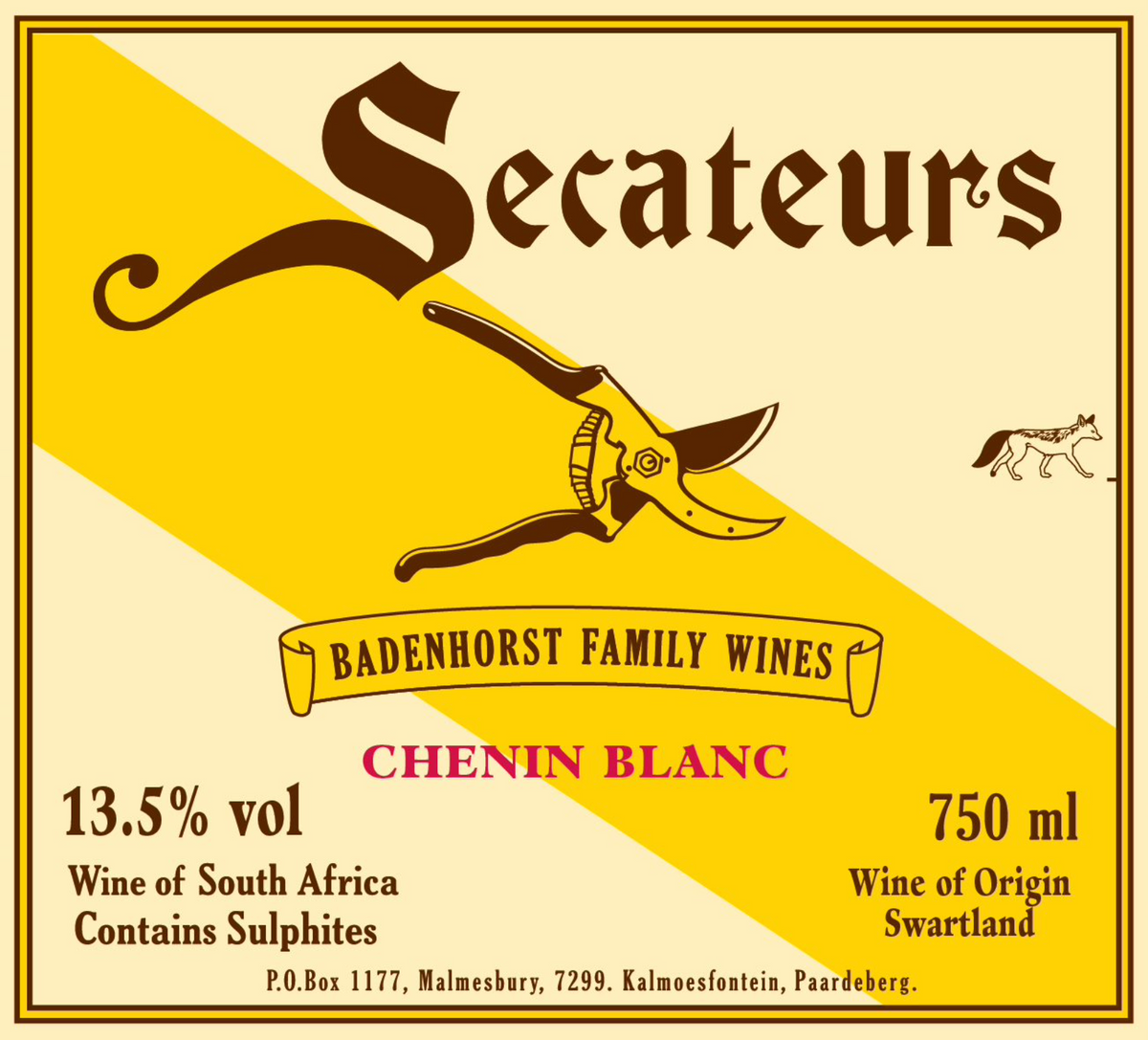 A.A. Badenhorst Secateurs Chenin Blanc Swartland