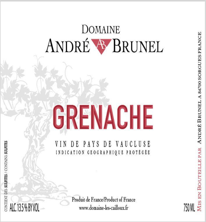 Vin De Pays André Brunel Grenache