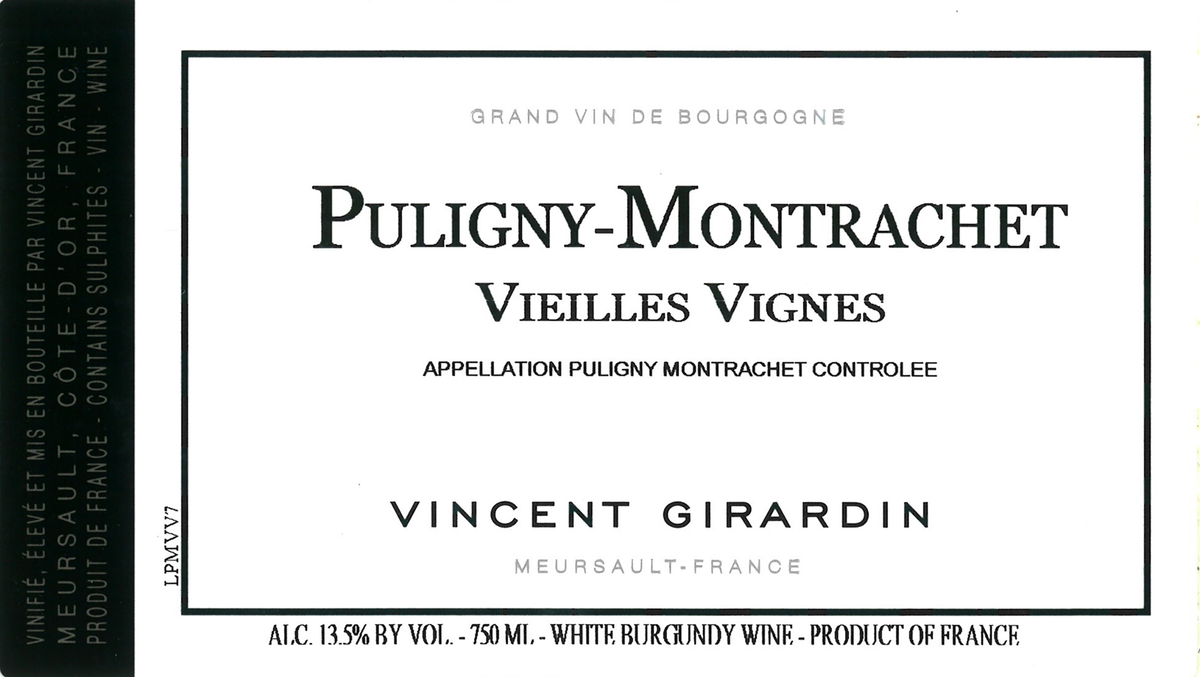 Maison Vincent Girardin Puligny-Montrachet Les Vieilles Vignes