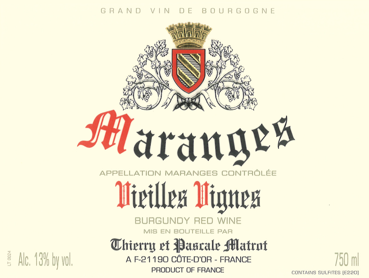 Thierry et Pascale Matrot Maranges Vieilles Vignes