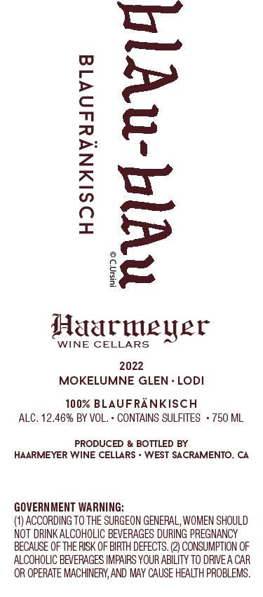Haarmeyer Wine Cellars Blaufränkisch Blau-Blau Mokelumne Glen Lodi