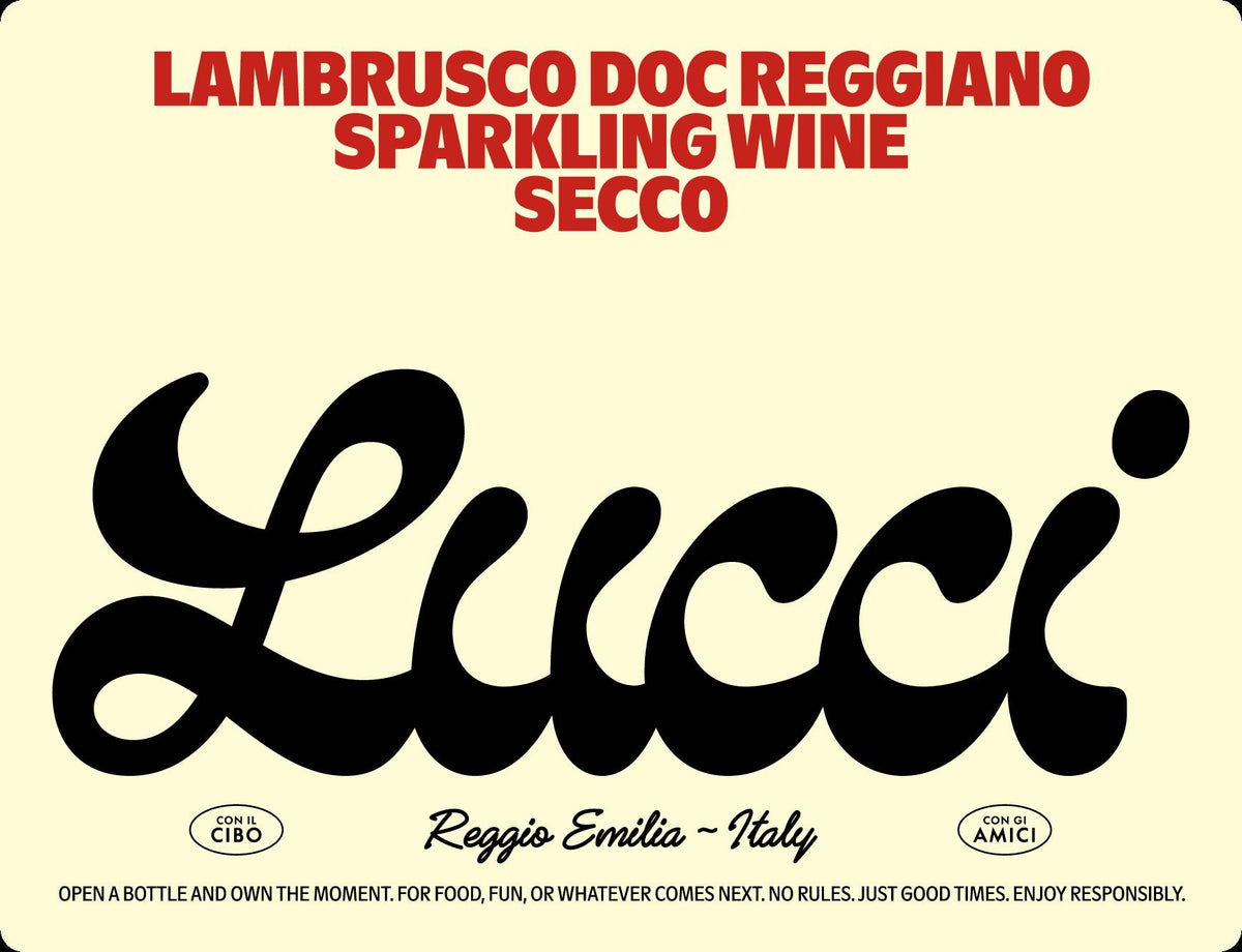 Lucci Reggiano Lambrusco Secco Sparkling Dry Red Wine