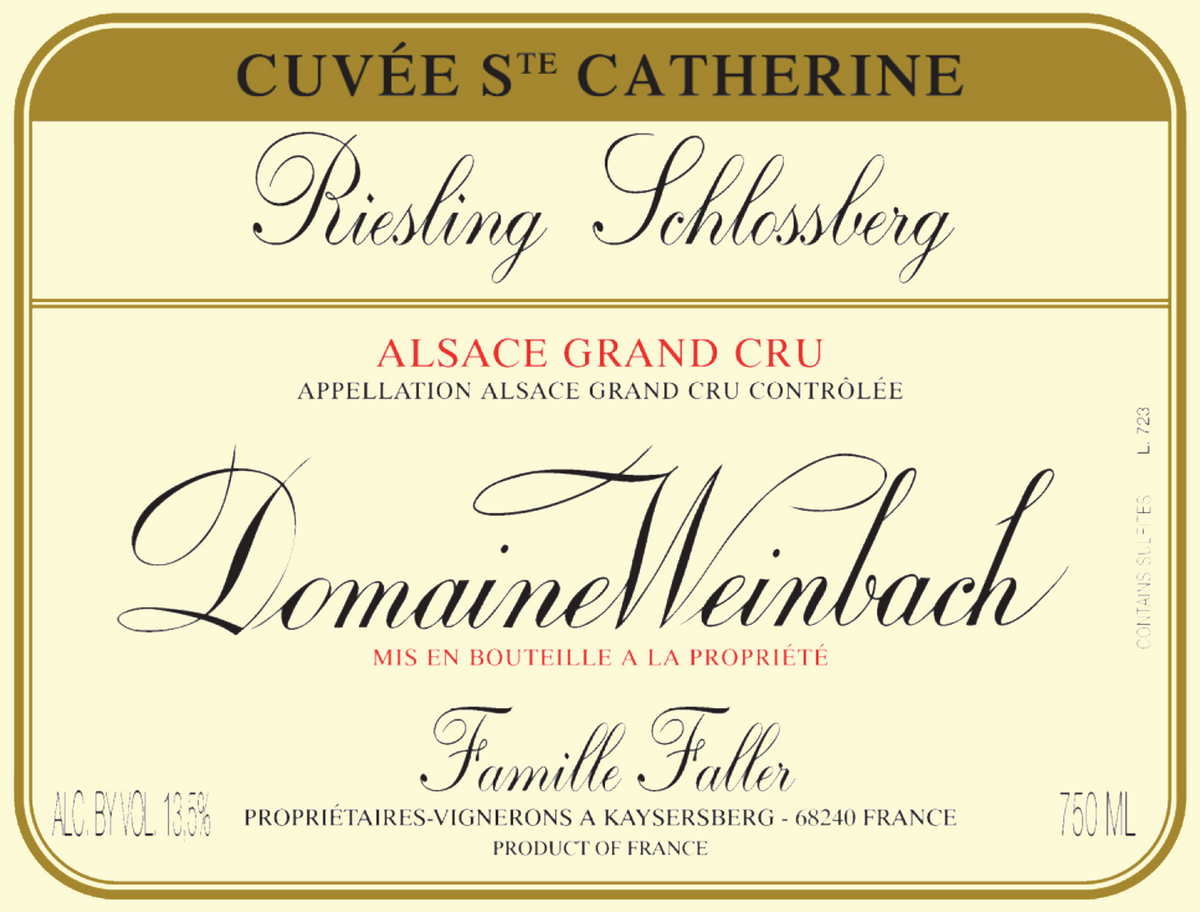 Domaine Weinbach Alsace Grand Cru Riesling Schlossberg Cuvée Ste Catherine