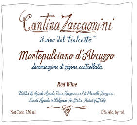 Cantina Zaccagnini Montepulciano d'Abruzzo Riserva