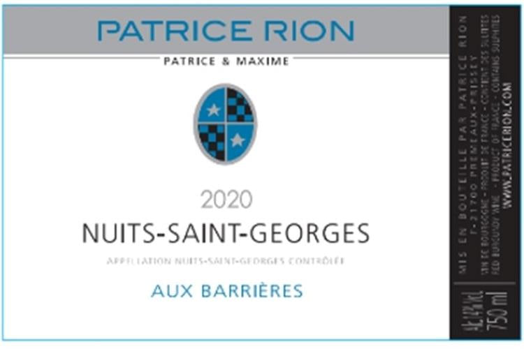 Domaine Michèle et Patrice Rion Nuits-Saint-Georges Aux Barrieres