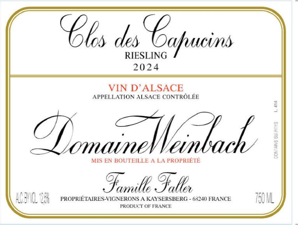 Domaine Weinbach Alsace Riesling Clos Des Capucins