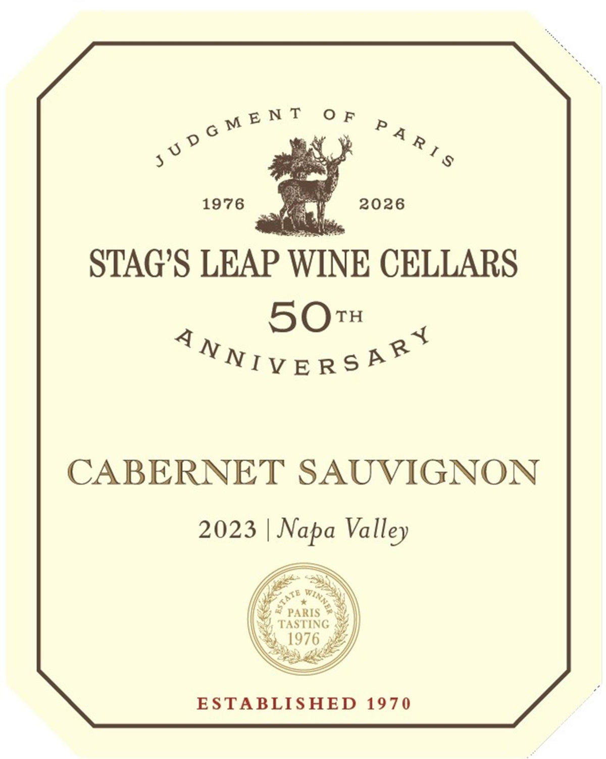 Stag's Leap Wine Cellars Cabernet Sauvignon 50th Anniversary Judgement Of Paris Napa Valley