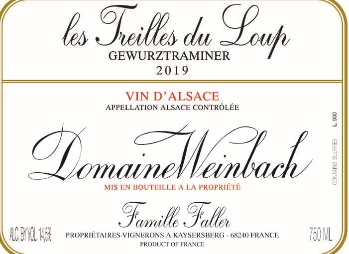 Domaine Weinbach Vin d'Alsace Gewürztraminer Les Treilles Du Loup