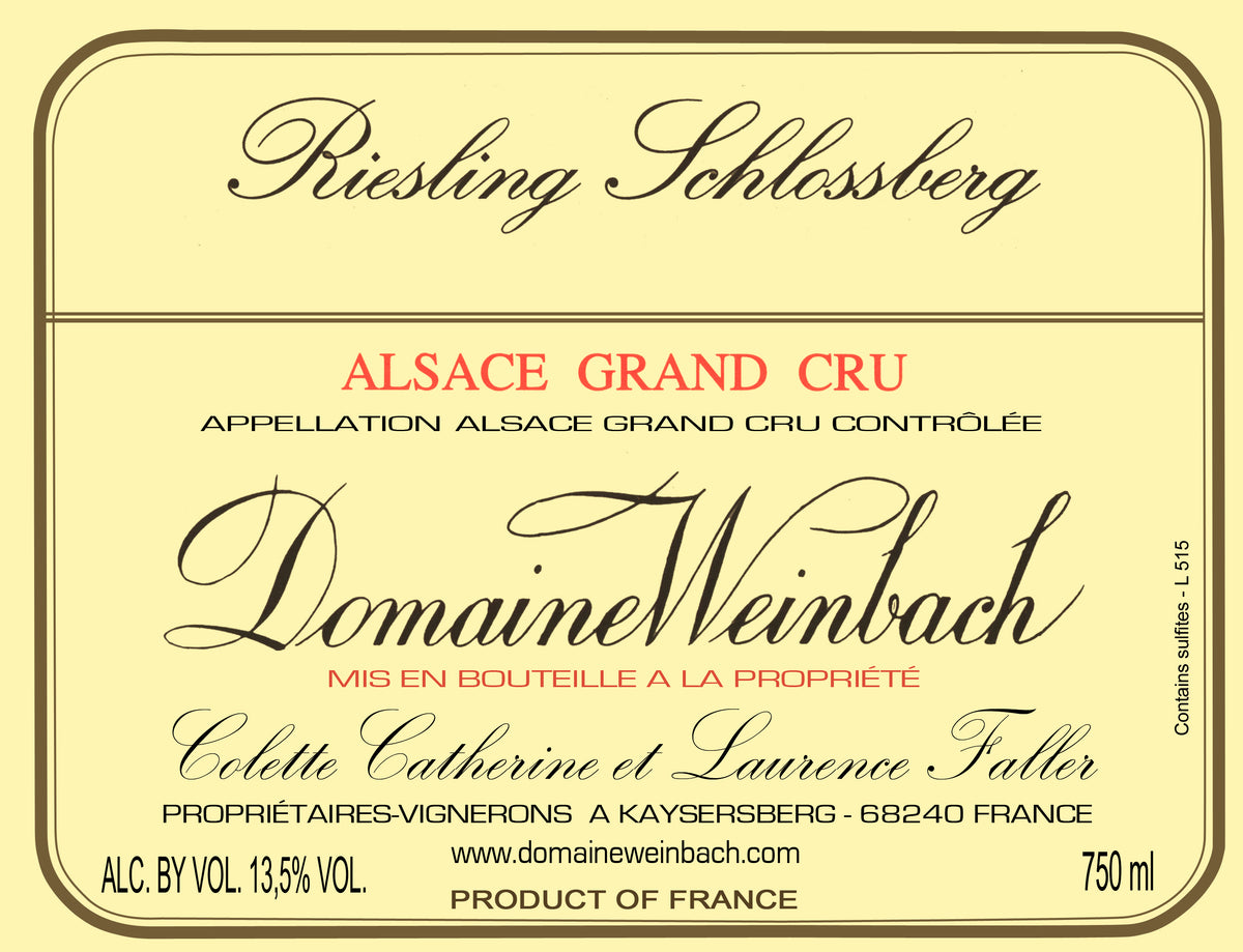 Domaine Weinbach Alsace Grand Cru Riesling Schlossberg
