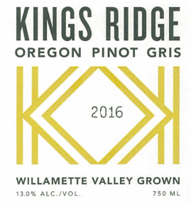 Kings Ridge Pinot Gris Willamette Valley