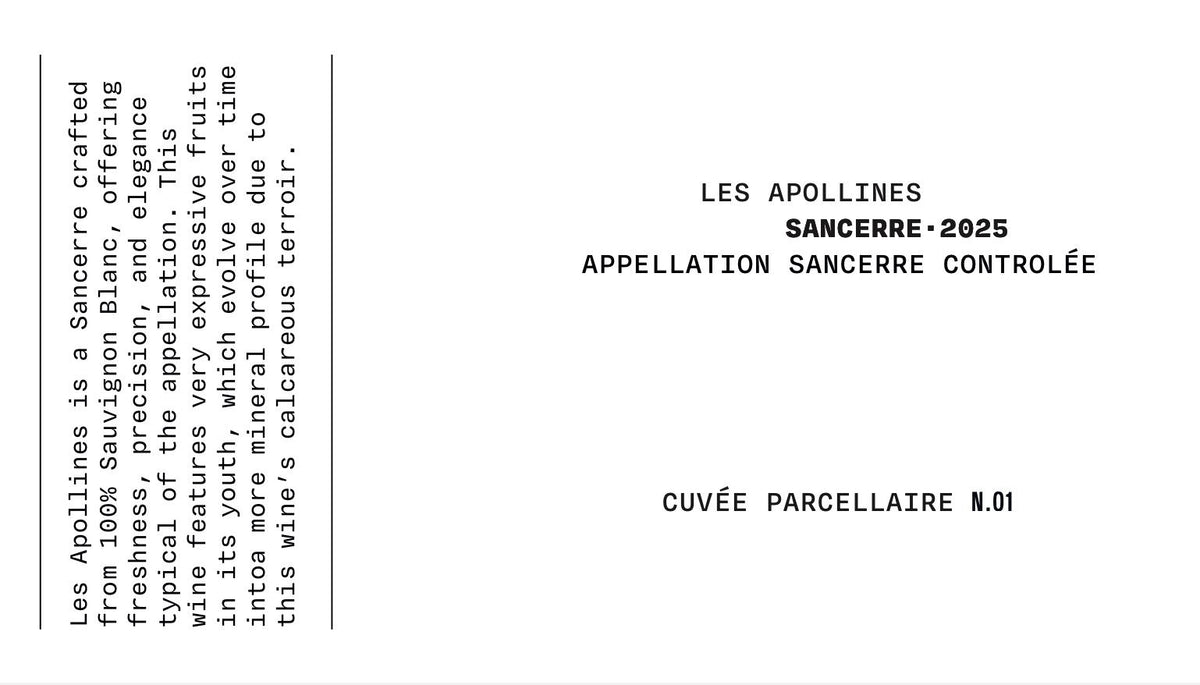 Les Apollines Sancerre Cuvée Parcellaire N.01