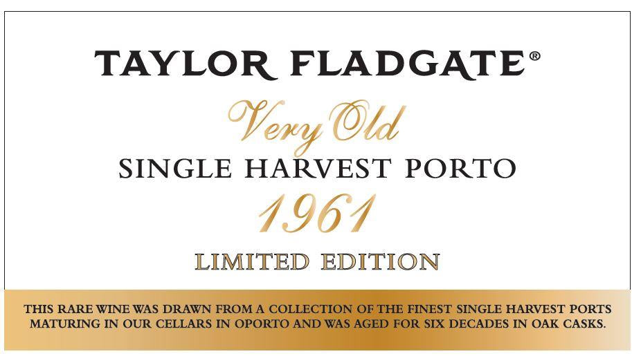 Taylor Fladgate Very Old Single Harvest Tawny Port 1961 Limited Edition