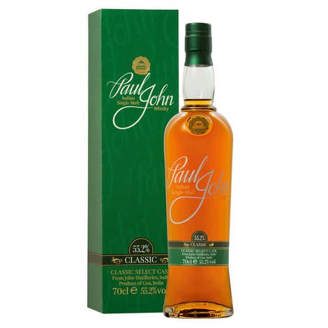 Paul John Indian Single Malt Whiskey Classic Selection Proof 110.4