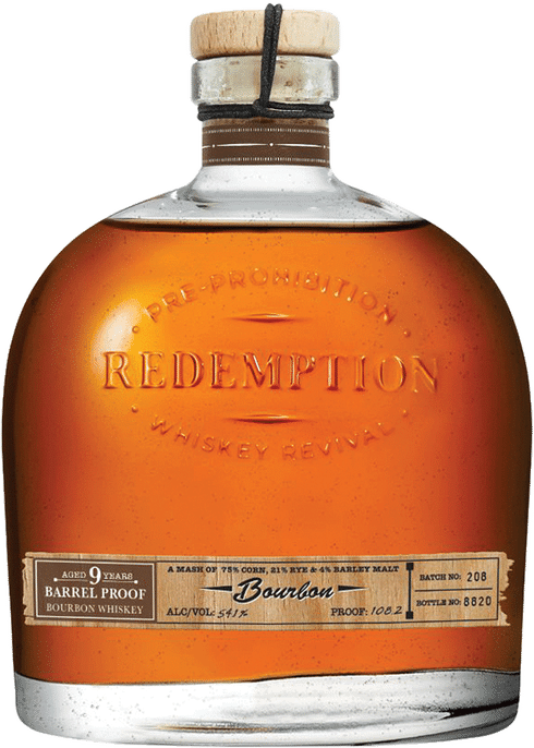 Redemption 9 Year Old Barrel Proof Bourbon