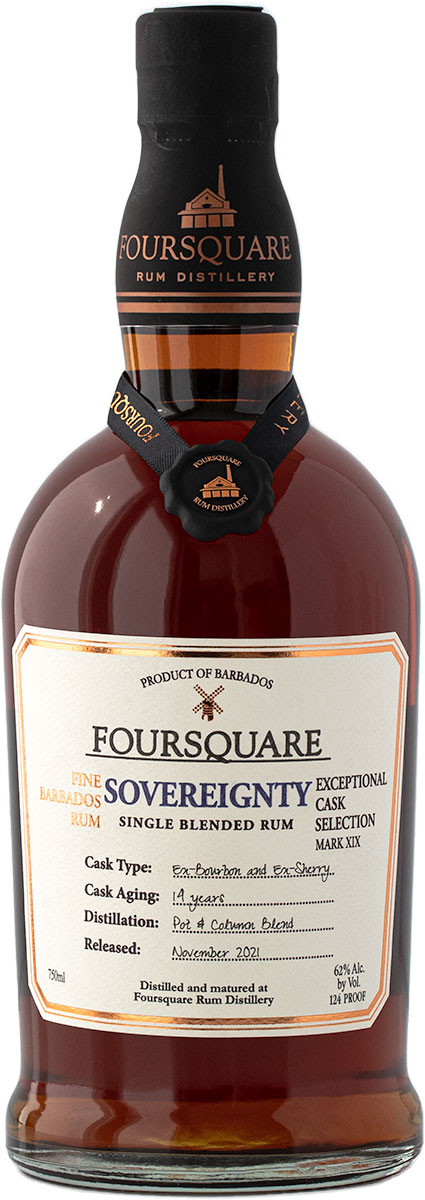 FOURSQUARE SOVEREIGNTY EX-BBN AND EX-SHERRY CASK RUM 750ML