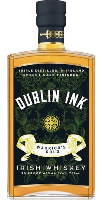 Dublin Ink Warrior's Gold Sherry Cask Finished Irish Whiskey 90 Proof