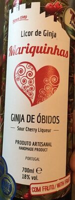 LICOR DE GINJA MARIQUINHAS SOUR CHERRY LIQUEUR 750ML